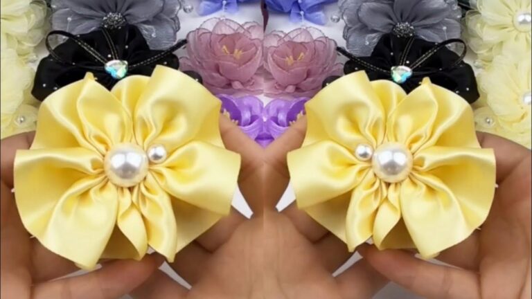 Questo metodo geniale trasforma nastri in bellissimi fiori per i tuoi accessori…
