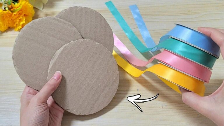 Questo trucco dimenticato trasforma cartone e nastri in decorazioni straordinarie…
