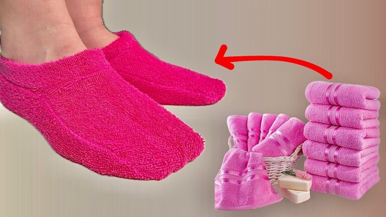 Crea pantofole in 10 minuti con vecchie asciugamani: scopri come!