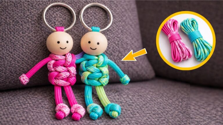 8 passaggi per creare un adorabile portachiavi a forma di bambola in corda