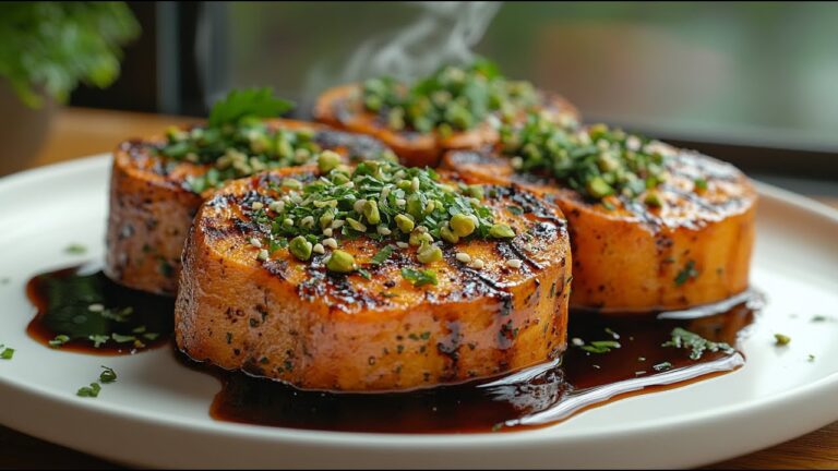 5 deliziose idee vegane con medaglioni di patate dolci e pistacchi!