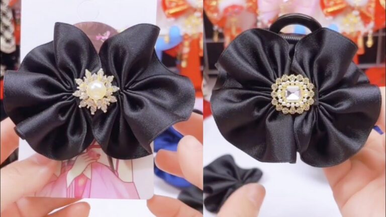 Scopri come realizzare 5 clip capelli in stoffa con fiocco nero!