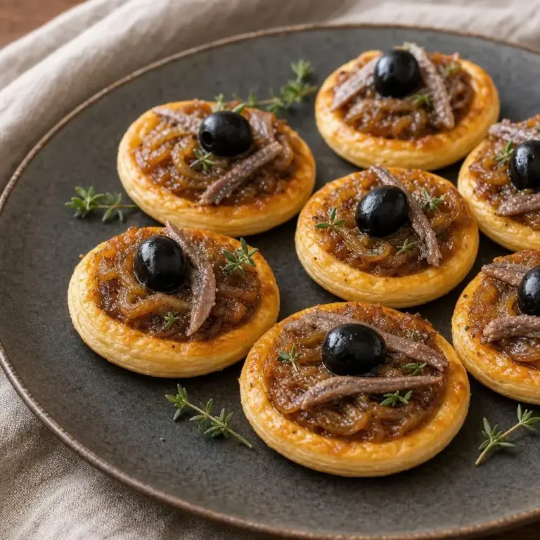 Mini tartelettes di cipolle e acciughe alla maniera della pissaladière